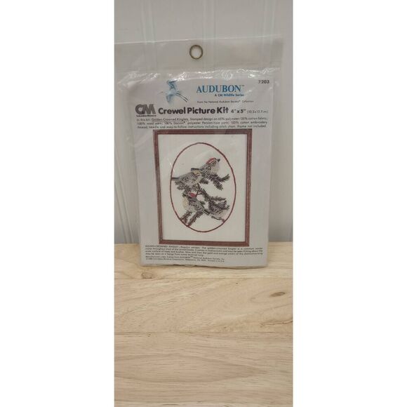 Vintage 1980 , NOS , CM Crewel kit, art. Audubon , bird In original package new - Picture 2 of 5